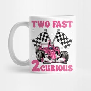 Race Car Birthday Decorations Two Fast 2 Curious Gift For Girl Kids Mug